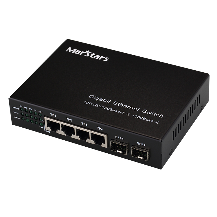 4TX+2FX Gigabit Fiber Switch